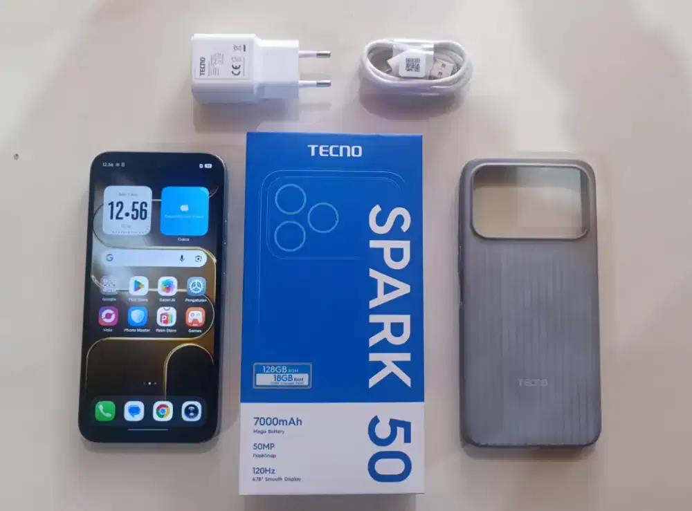 Techno spark 50 6/128 fullset ori mulus