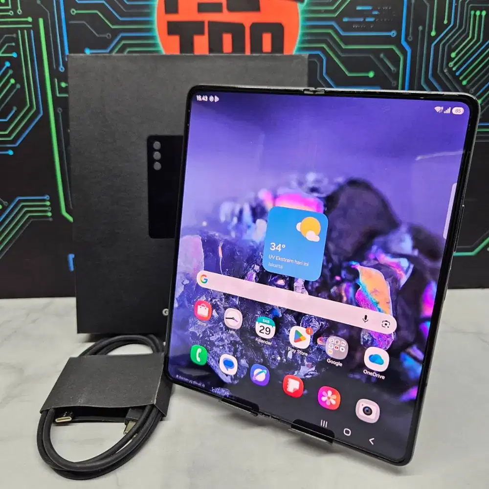 Samsung Galaxy Z Fold 5 12/512GB Black Resmi SEIN Fullset NO MINUS
