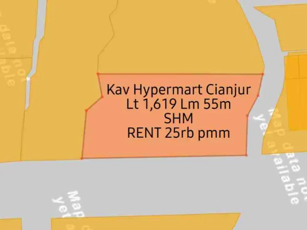 Kavling Cianjur Pusat Niaga lebar muka besar