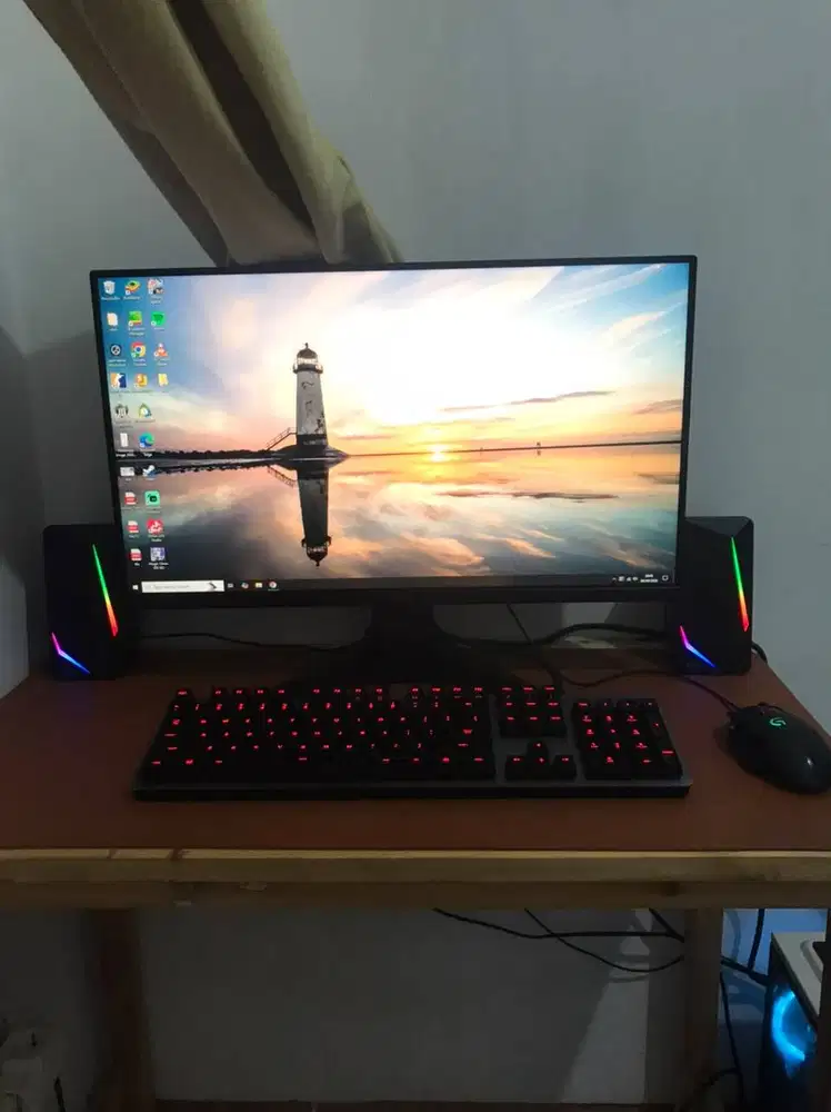 PC Gaming Set Ready CS2/PUBG - i7 / 16GB RGB / RX 580 8GB / Monitor 20
