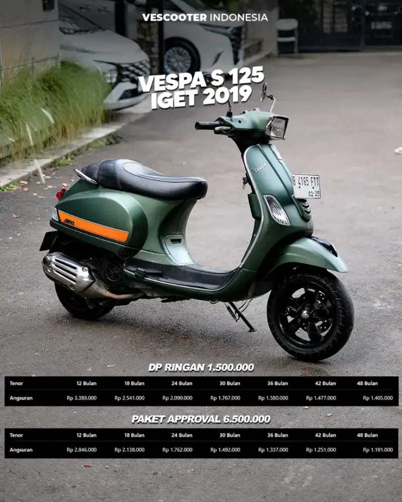 VESPA S 125 IGET 2019 TERMURAH BERGARANSI