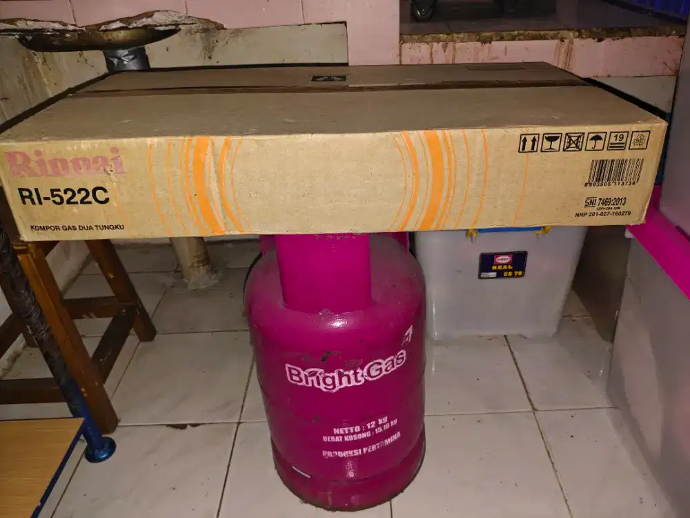 Kompor gas rinnai 2 tungku+tabung
