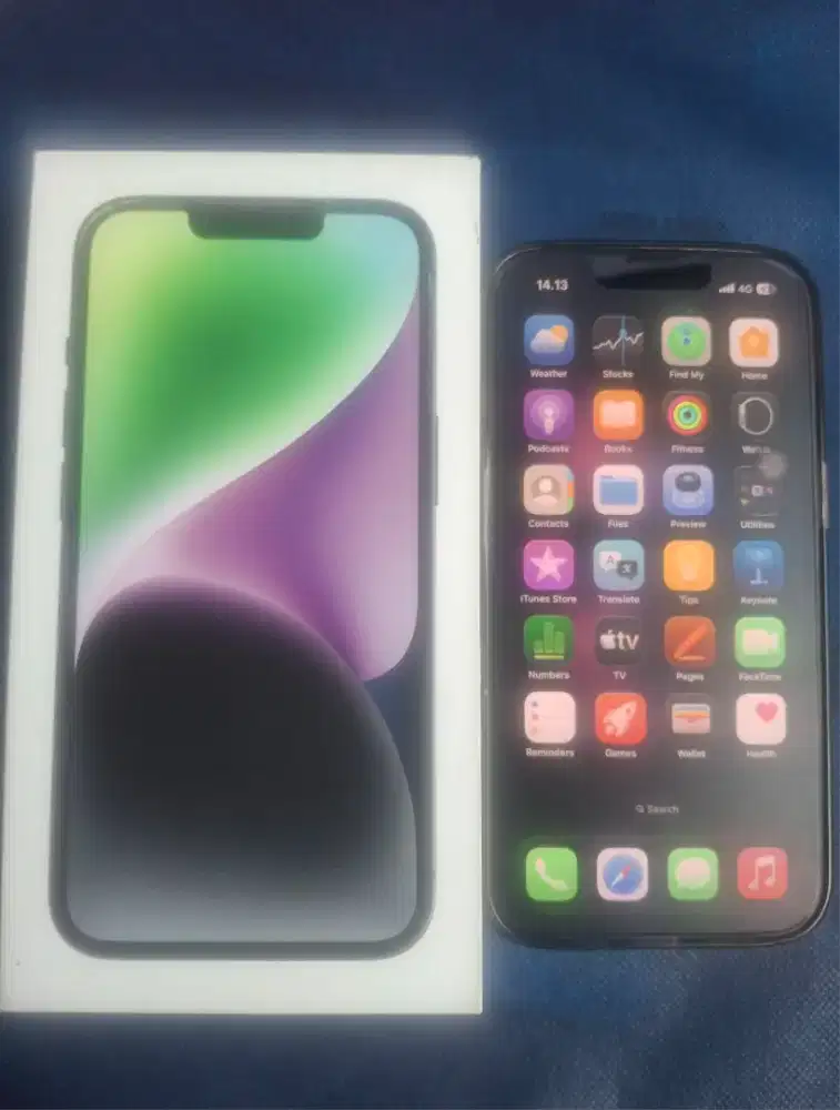 DIJUAL IPHONE 14, 256GB GARANSI RESMI, FULLSET, LIKE NEW