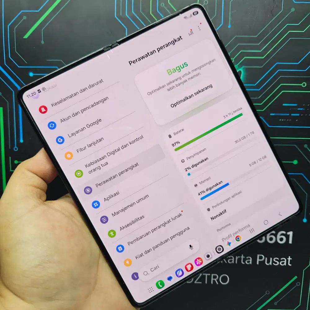 Samsung Galaxy Z Fold 5 12/1TB Black Resmi Fullset NO Minus