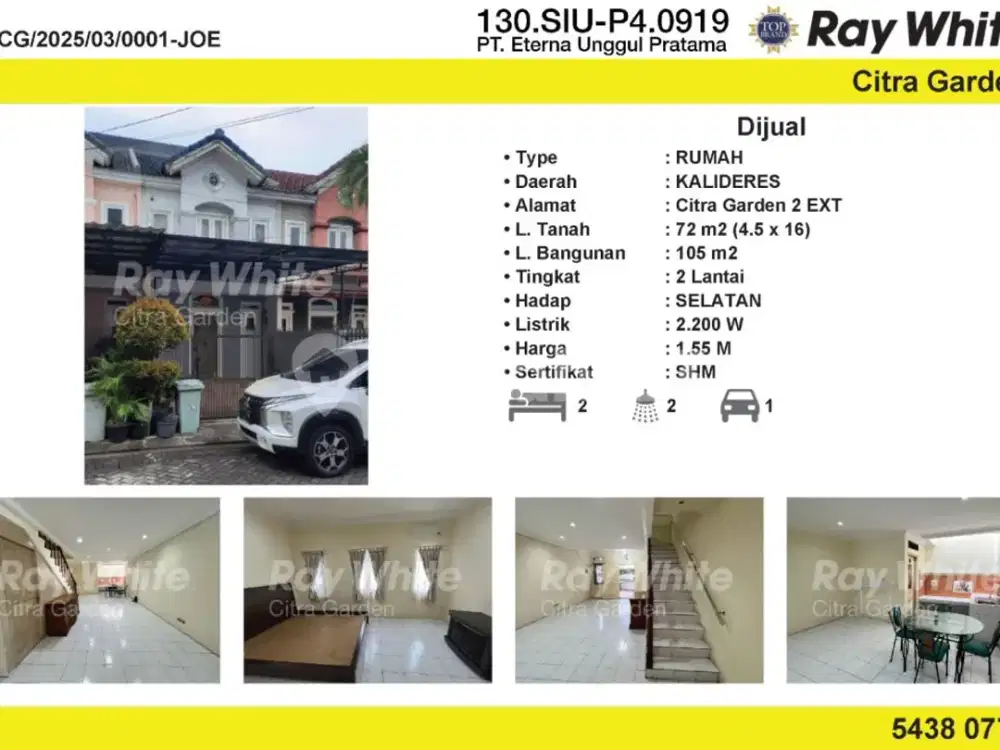 Dijual Rumah Bagus SHM Citra Garden 2 Extention, Jakarta Barat 0001-JOE
