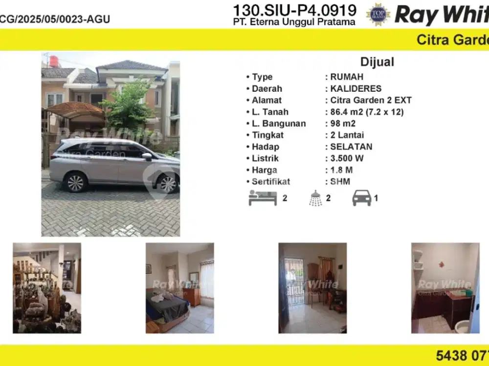 Dijual Rumah Bagus Citra 2 Ext SHM Kalideres, JakBar 0023-AGU