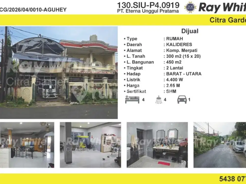Dijual Rumah SHM Hook Murah Bagus Kalideres Jakbar0010-Aguhey