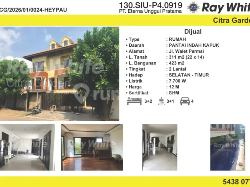 Jual Rumah Lux 2 Lantai Pik Walet Permai SHM Furnish 0024-Heypau