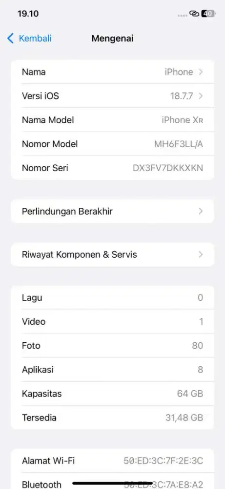 IPHONE XR WHITE 64 GB