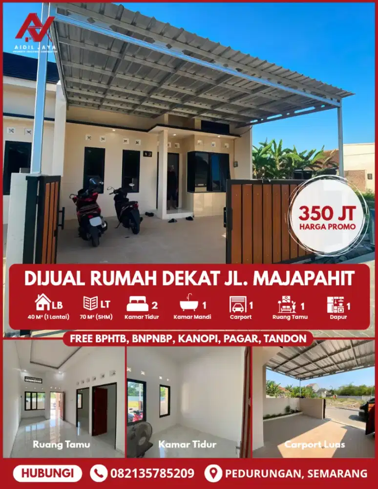 Rumah Strategis Ekonomis Dekat Jl. Majapahit Semarang