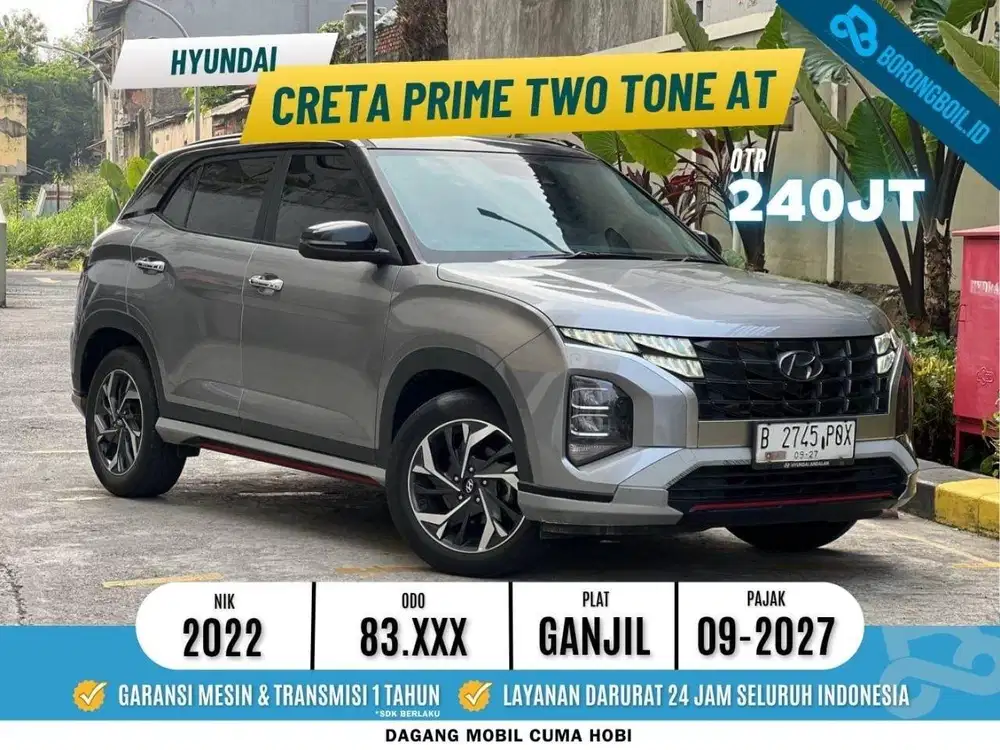 TERMURAH!!CRETA PRIME TWO TONE AT 2022 SIAP PAKAI
