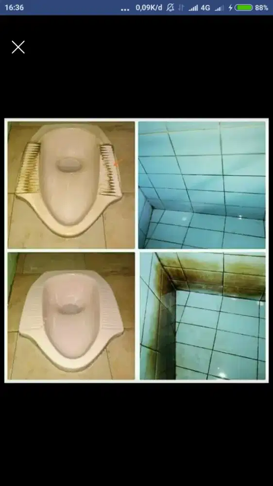 Kondisi kamar mandi kotor dan berkerak