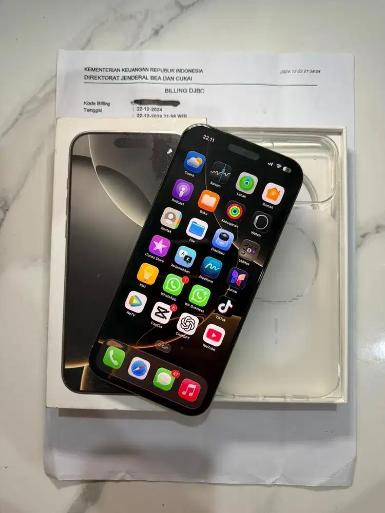 iphone 16 pro max 256gb dualsim cukai