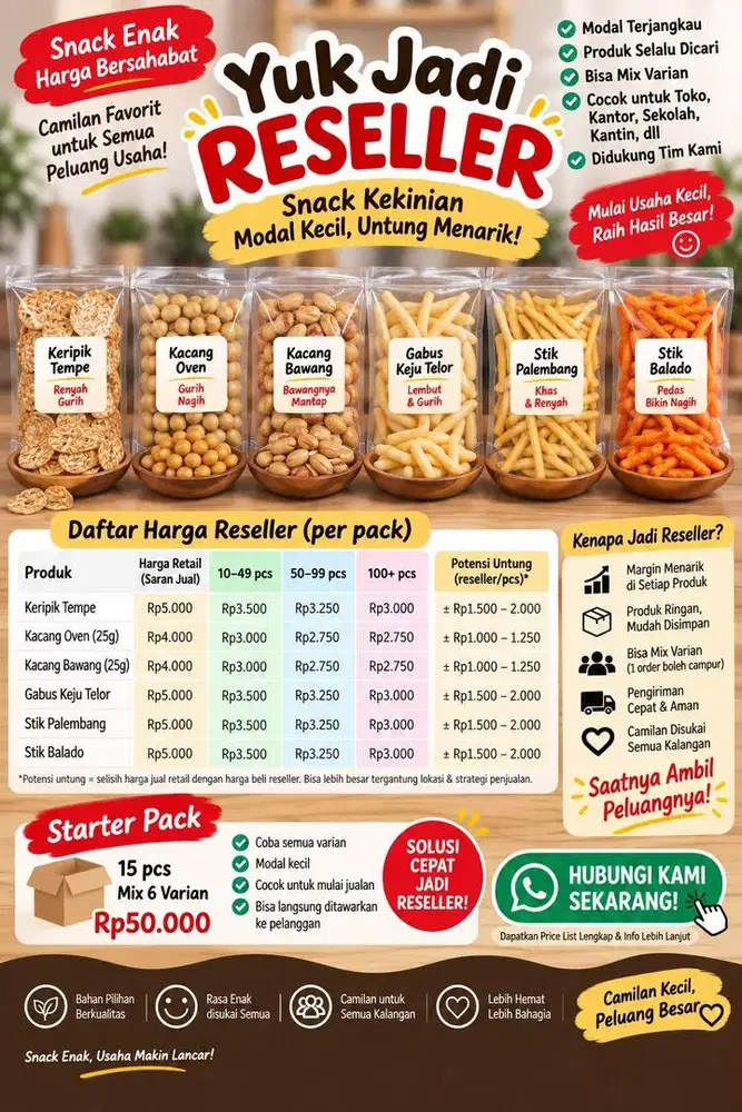 DICARI RESELLER SNACK HARGA MURAH
