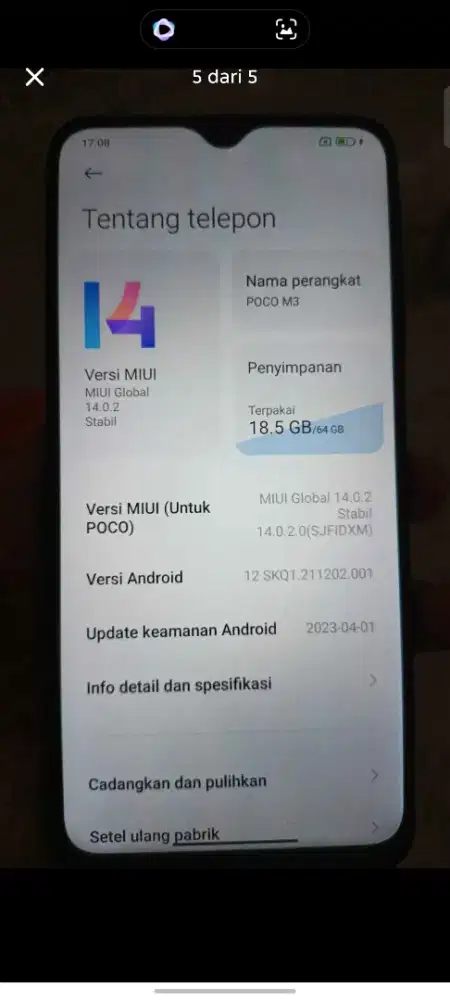 Dijual Poco m3 Butuh tunai cepat