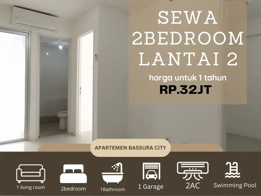 sewa 2kamar Unfurnis siapa cepat dia dapat apartemen bassura city