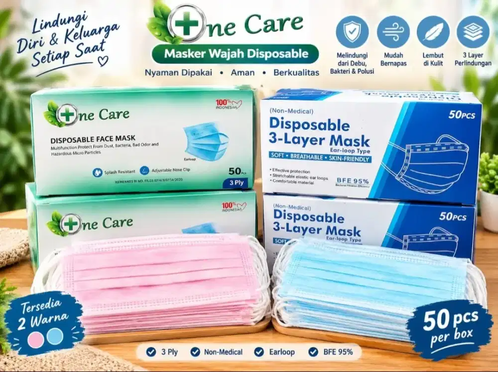 Masker dewasa dan anak 3ply