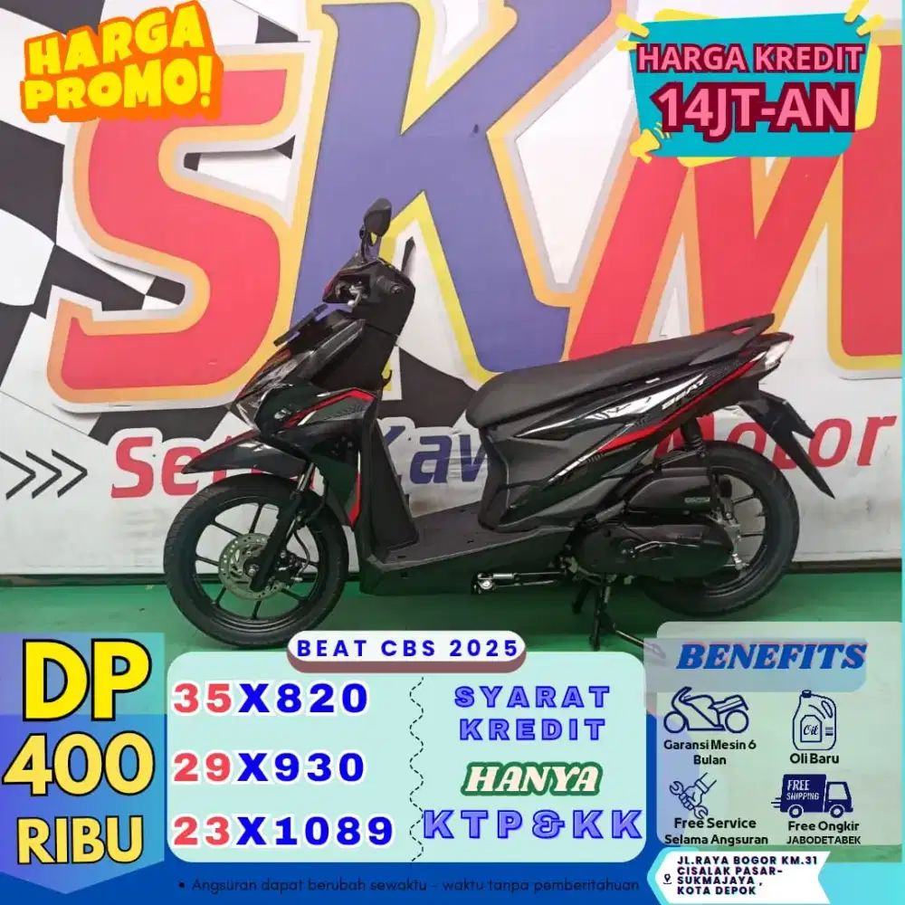 Dp 400rb bawa pulang beat cbs 2025
