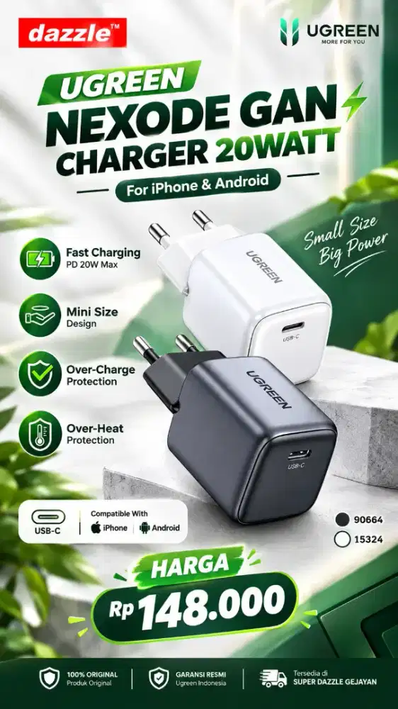 UGREEN GAN NEXODE 20W CHARGER