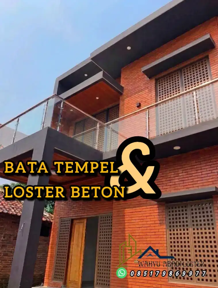 Bata tempel dan loster putih