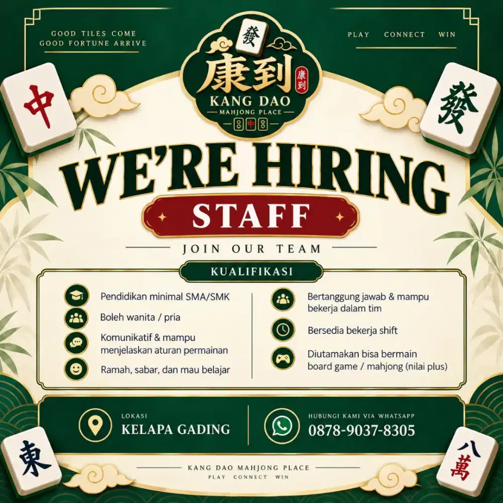 LOWONGAN PEKERJAAN STAFF