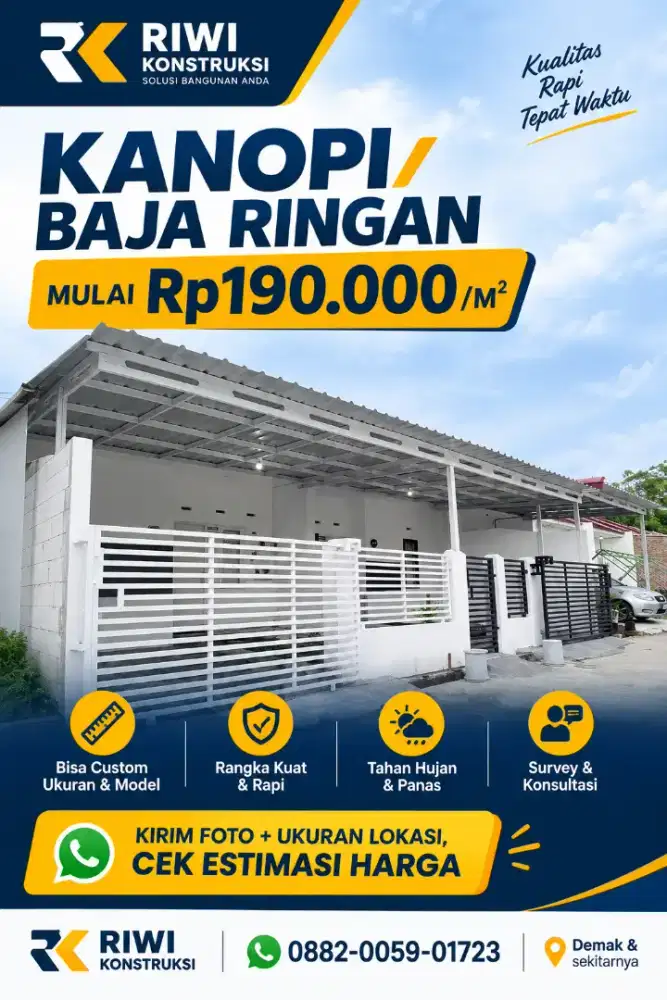 JASA KANOPI BAJA RINGAN & BESI – SEMARANG DEMAK