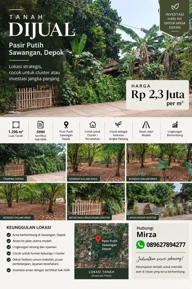 Jual cepat! Tanah cocok untuk dibangun