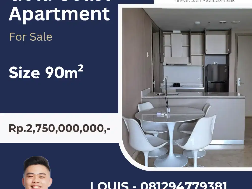 JUAL APARTMENT GOLD COAST PIK TERMURAH FURNISHED TERAWAT