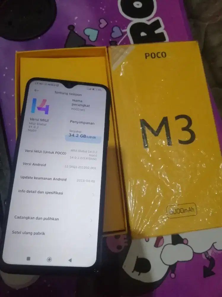 Poco M3 6/128 siap pakai tt/bt masuk