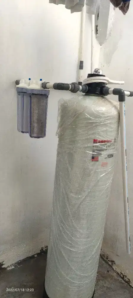 Filter penjernih air sumur bor keruh kuning bercak noda