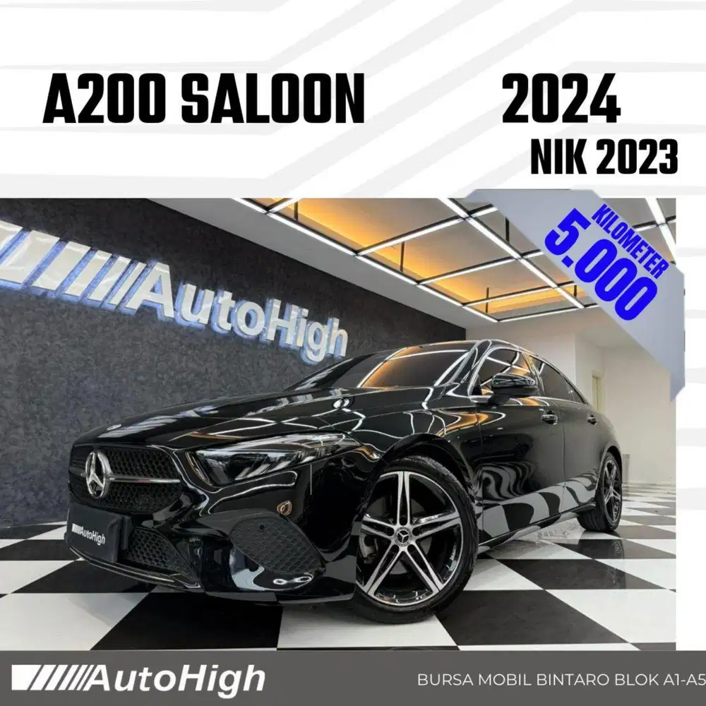 DP10% [Km5.000] A200 Saloon Sunroof 2023 Black Reg 2024 #AUTOHIGH
