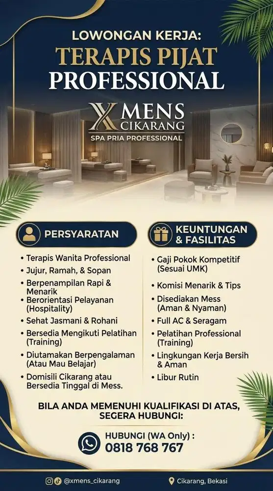 Lowongan kerja therapist wanita