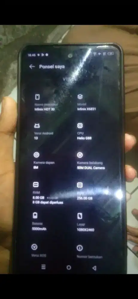 Infinix hot 30i 8+8/256