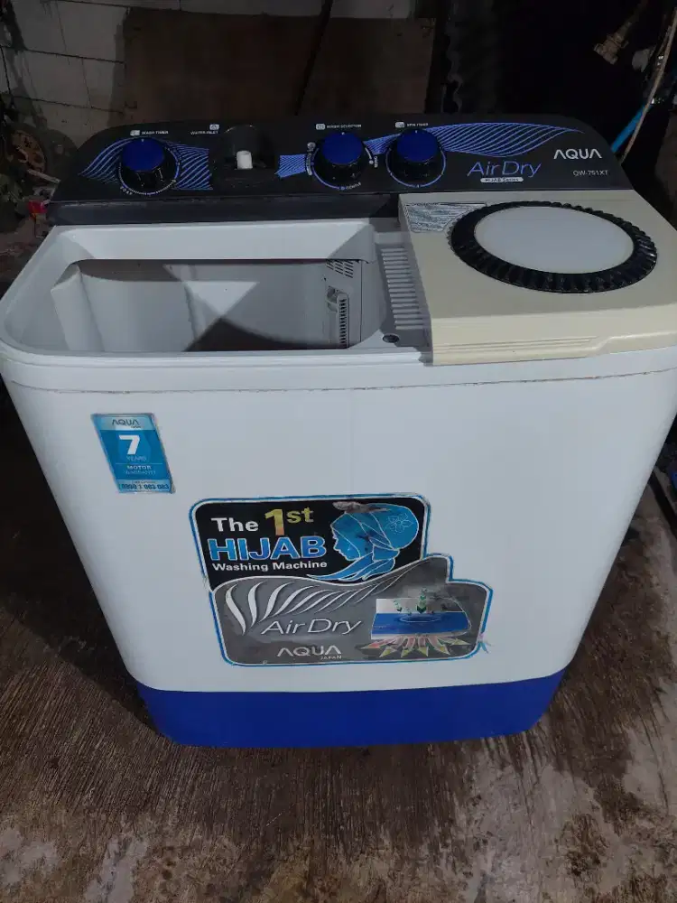 Mesin Cuci Aqua kapasitas 7,7kg Normal semua siap pakai