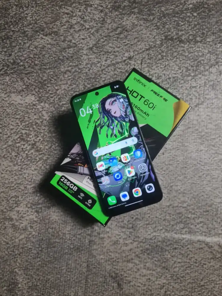 Hp infinix hot 60i ram 8+8/256 NFC fullset