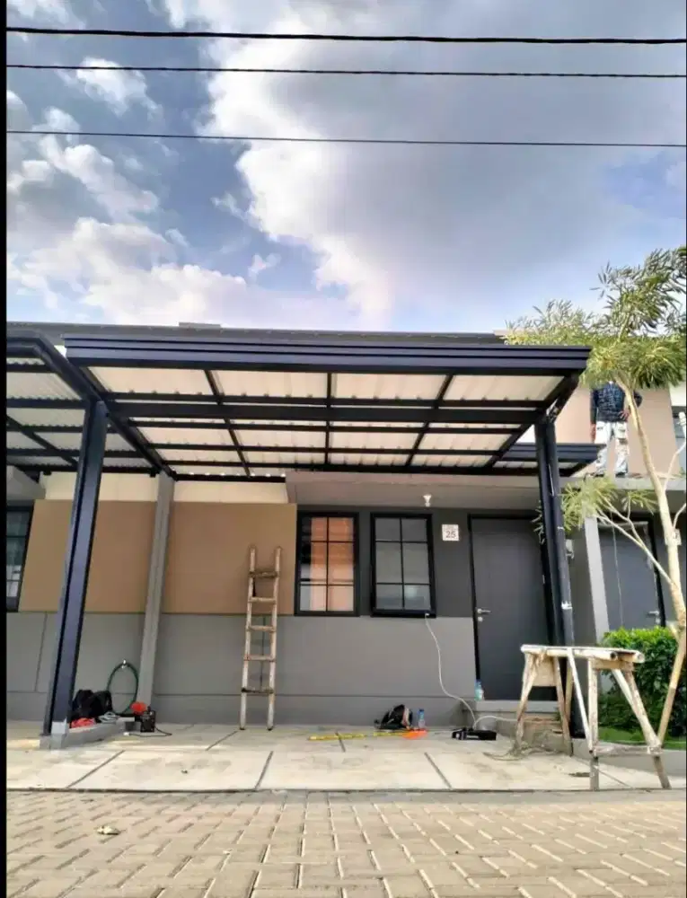Kanopi alderon | spandek | kanopi kaca | kanopi balkon | solarflat