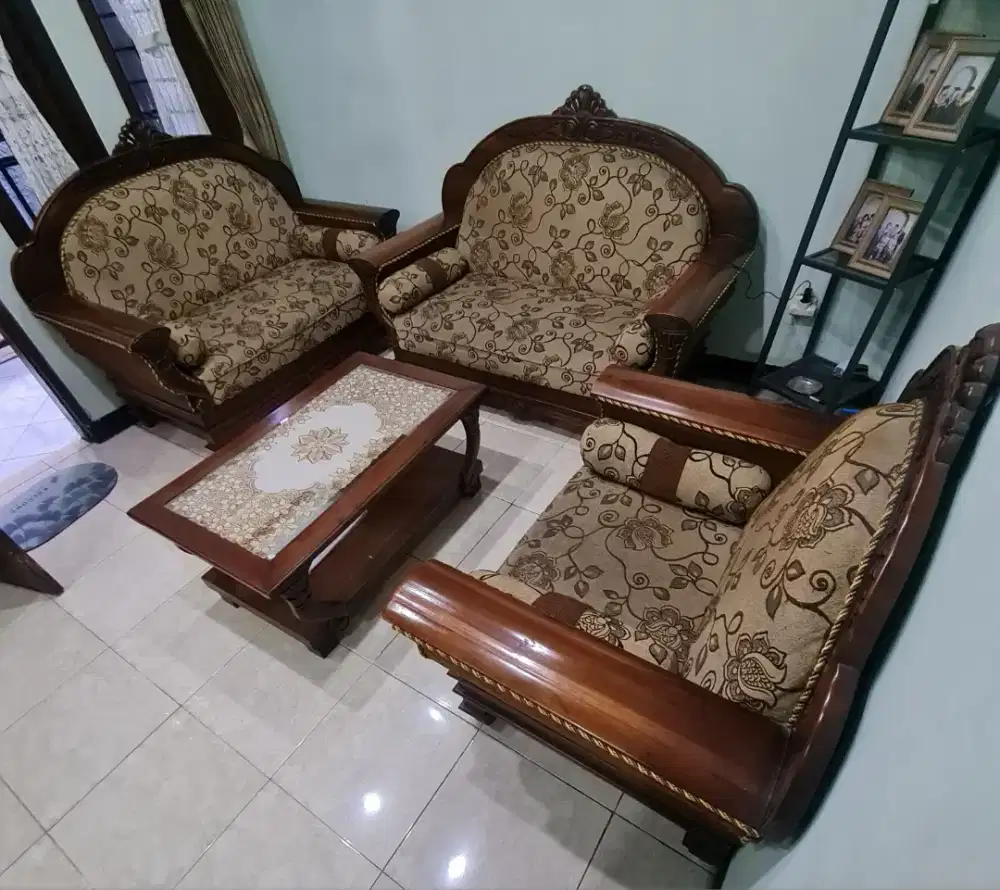 sofa full jati , busa msh tebal
