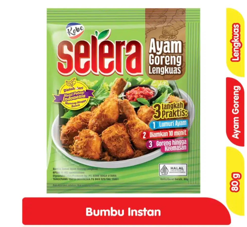 HARGA PROMO: Kobe Selera Bumbu Instan Ayam Goreng Lengkuas 80 g