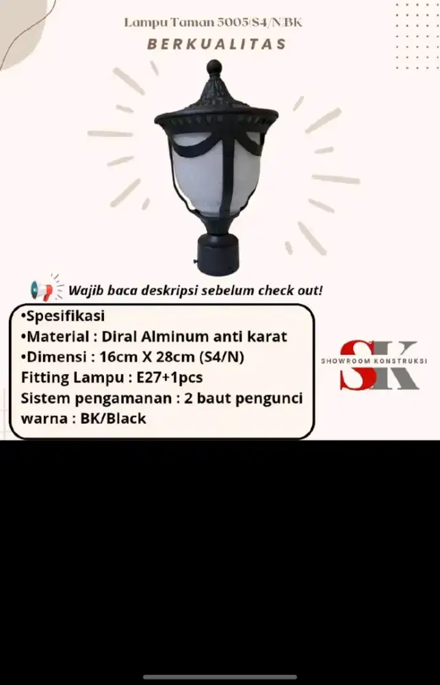 Lampu pilar taman