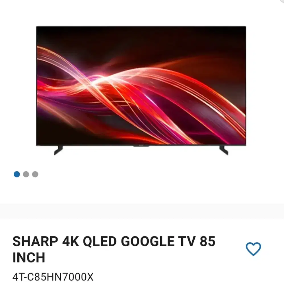 GOOGLE TV SHARP 85 INCH