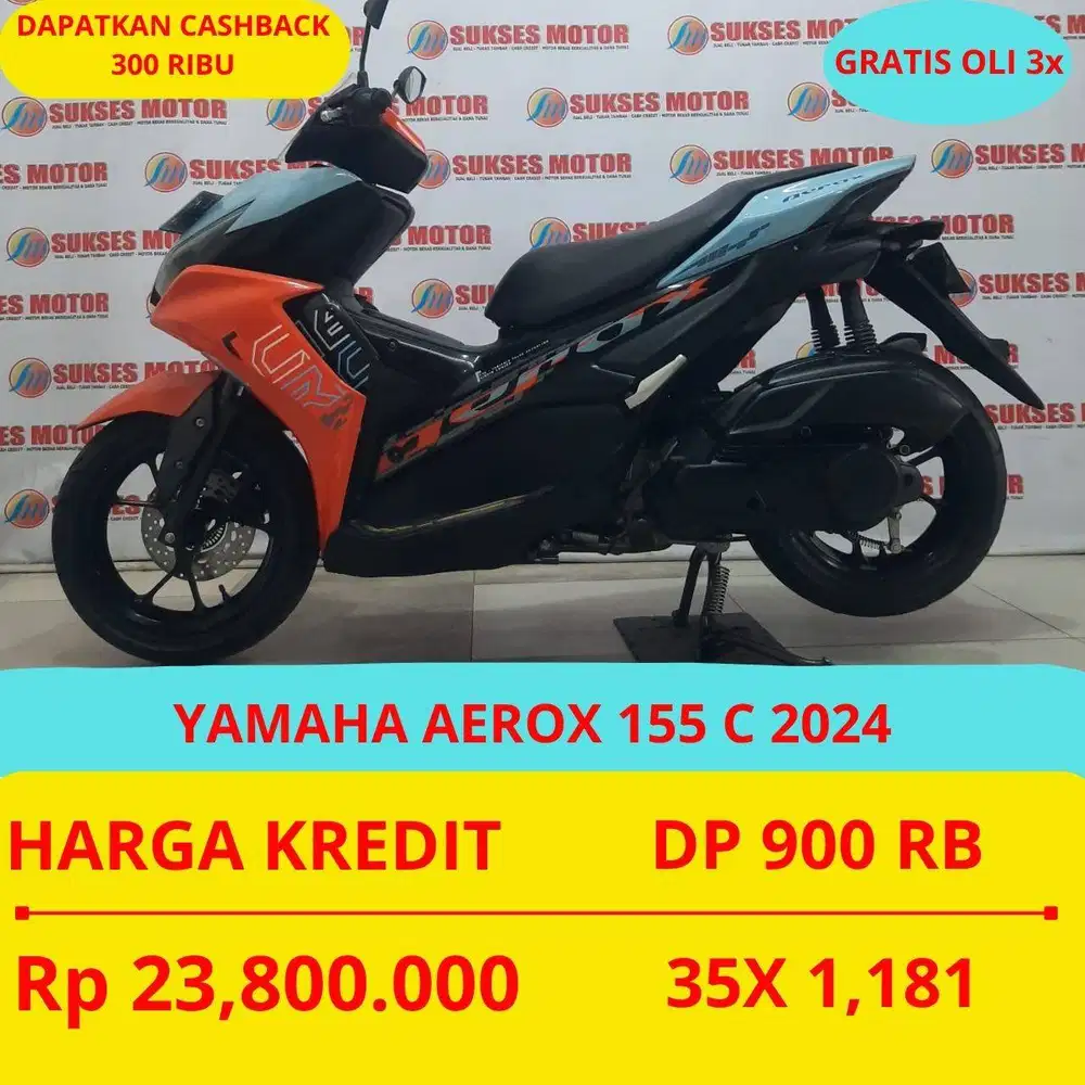 YAMAHA AEROX 155 C 2024 DP MURAH 900 RIBU GUYSS