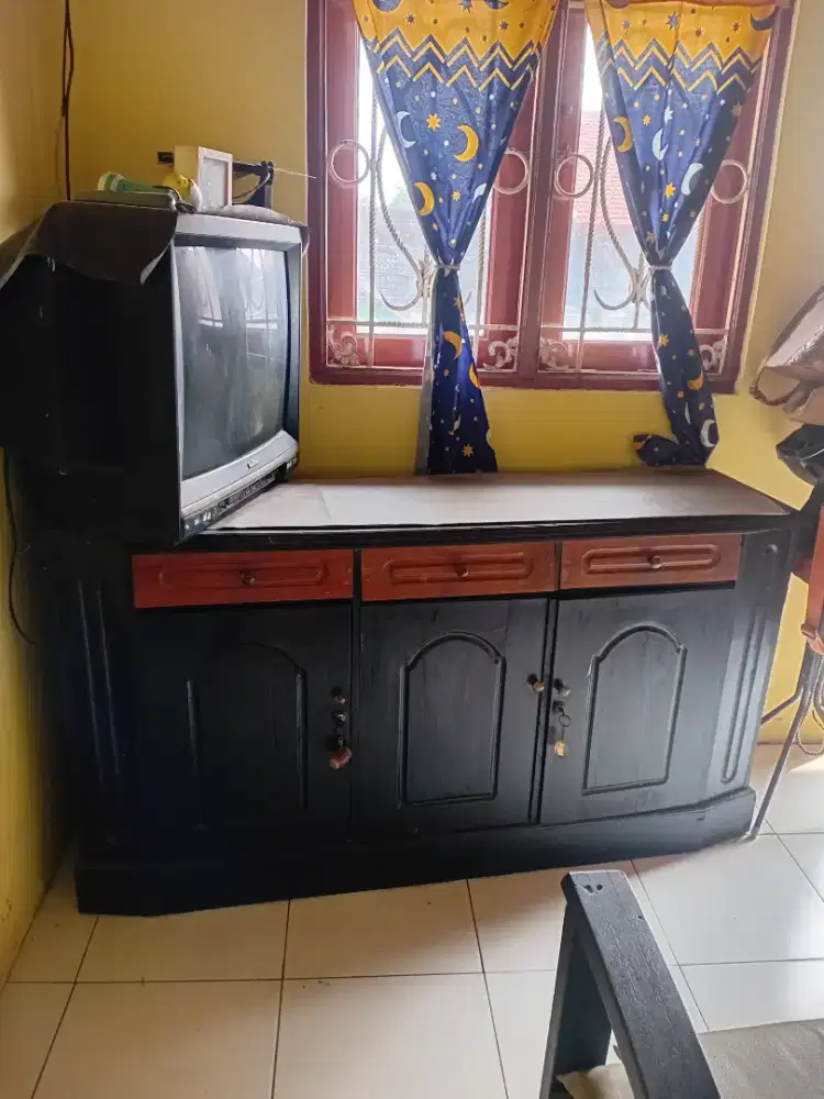 Dijual bufet tv kayu jati