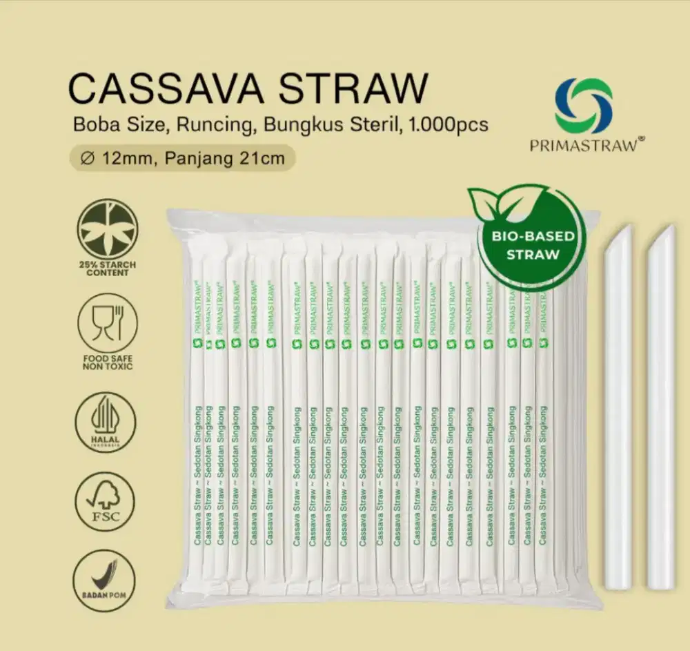 Jual sedotan singkong boba size