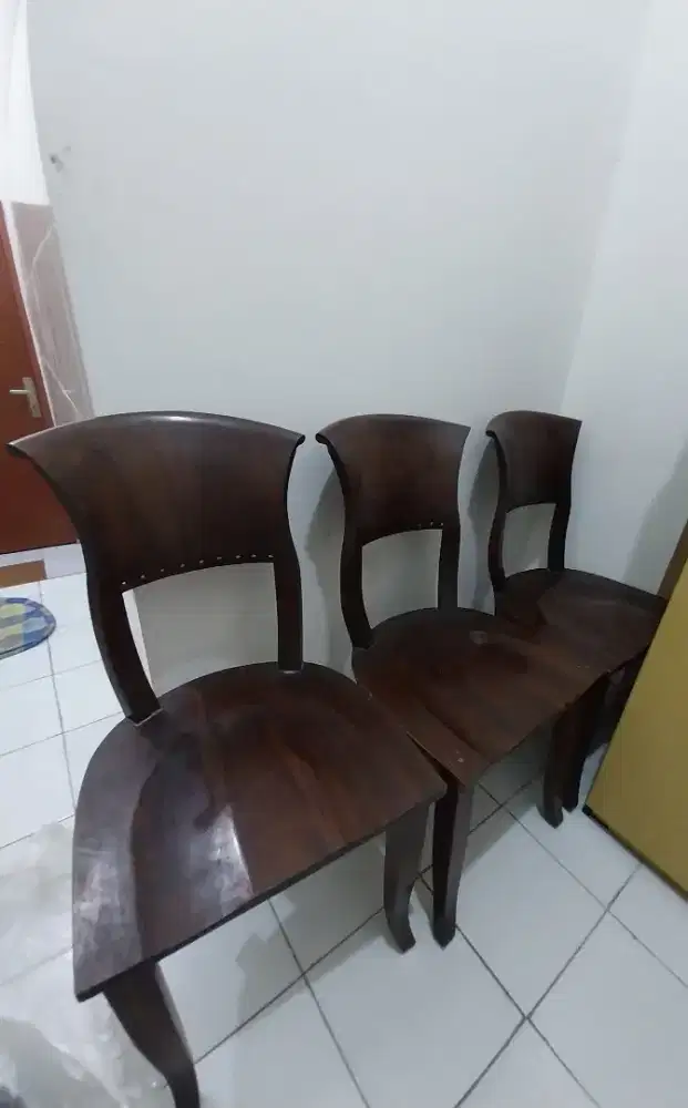 Kursi meja makan jati, 3set