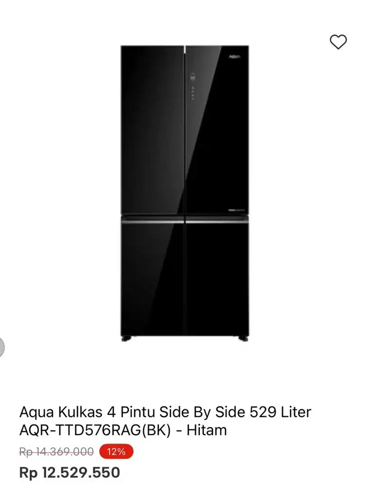KULKAS MULTIDOOR AQUA 529 liter
