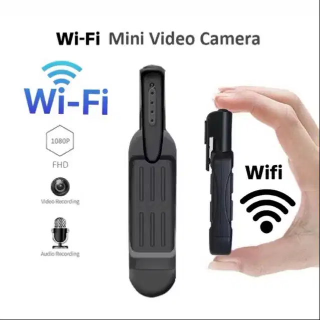 Alat Keamanan Spy Kamera Pen Clip Pengintai Wifi Spycam Tersembunyi