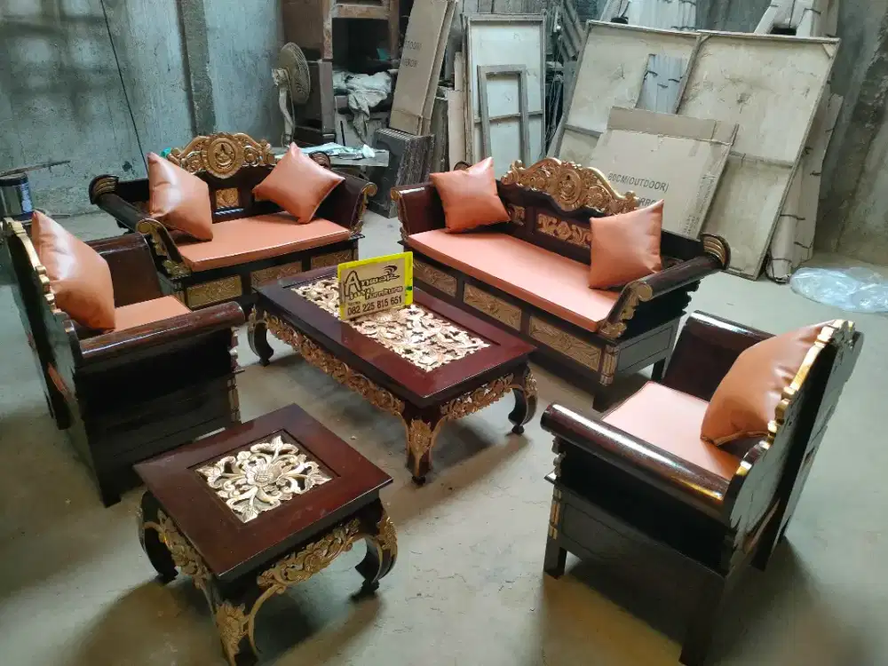 Kursi tamu bangku ukir full kayu jati