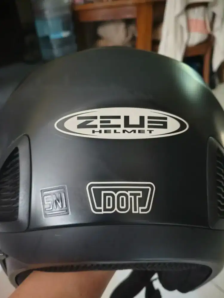 Zeus Double Visor Ori Black Doff size M terawat
