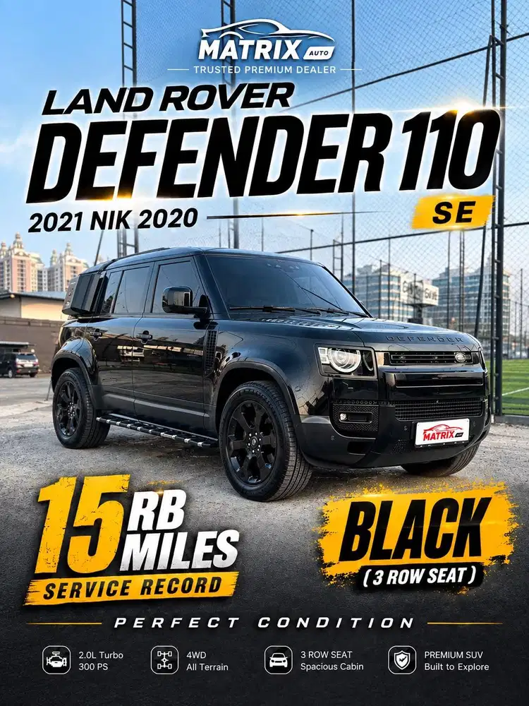 Land Rover Defender110 SE 2021 Nik20 Black Siap pakai
