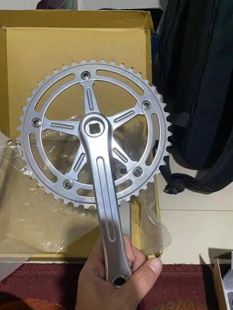 Crankset Blue Lug RMC single speed silver 46T